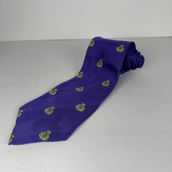 Polo Ralph Lauren 100% Silk Neck Tie Made in USA Purple - Picture 2 of 12